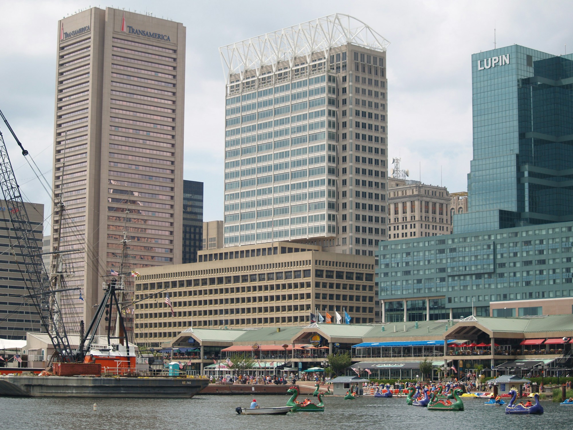 Baltimore Inner Harbor waterfront and city skyline